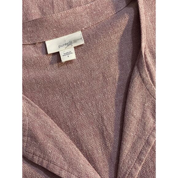 PURE JILL J.JILL Orchid Day at the Beach Linen Blend Dress SMALL Boxy Minimalist - Picture 6 of 7